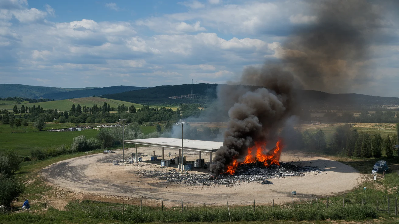Israeli Forces Bomb Petrol Station in Southern Lebanon Near Refugee Camp