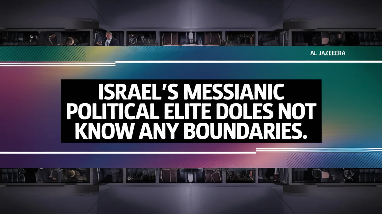 Al Jazeera Video Criticizes Israel's Messianic Political Elite for Overstepping Boundaries